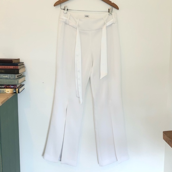 NWT Cache split front white pants | wedding | bride | tuxedo  | formal | Sz 6 - Picture 2 of 16